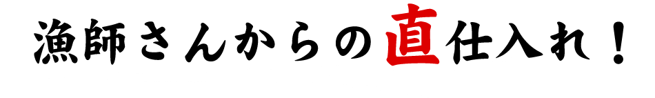 漁師さんからの直仕入れ！